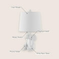 thumbnail image 4 of JONATHAN Y Kairi 21" Modern Shabby Chic Resin/Iron Happy Elephant LED Kids' Table Lamp with Phone Stand, White, JYL4060A, 4 of 7