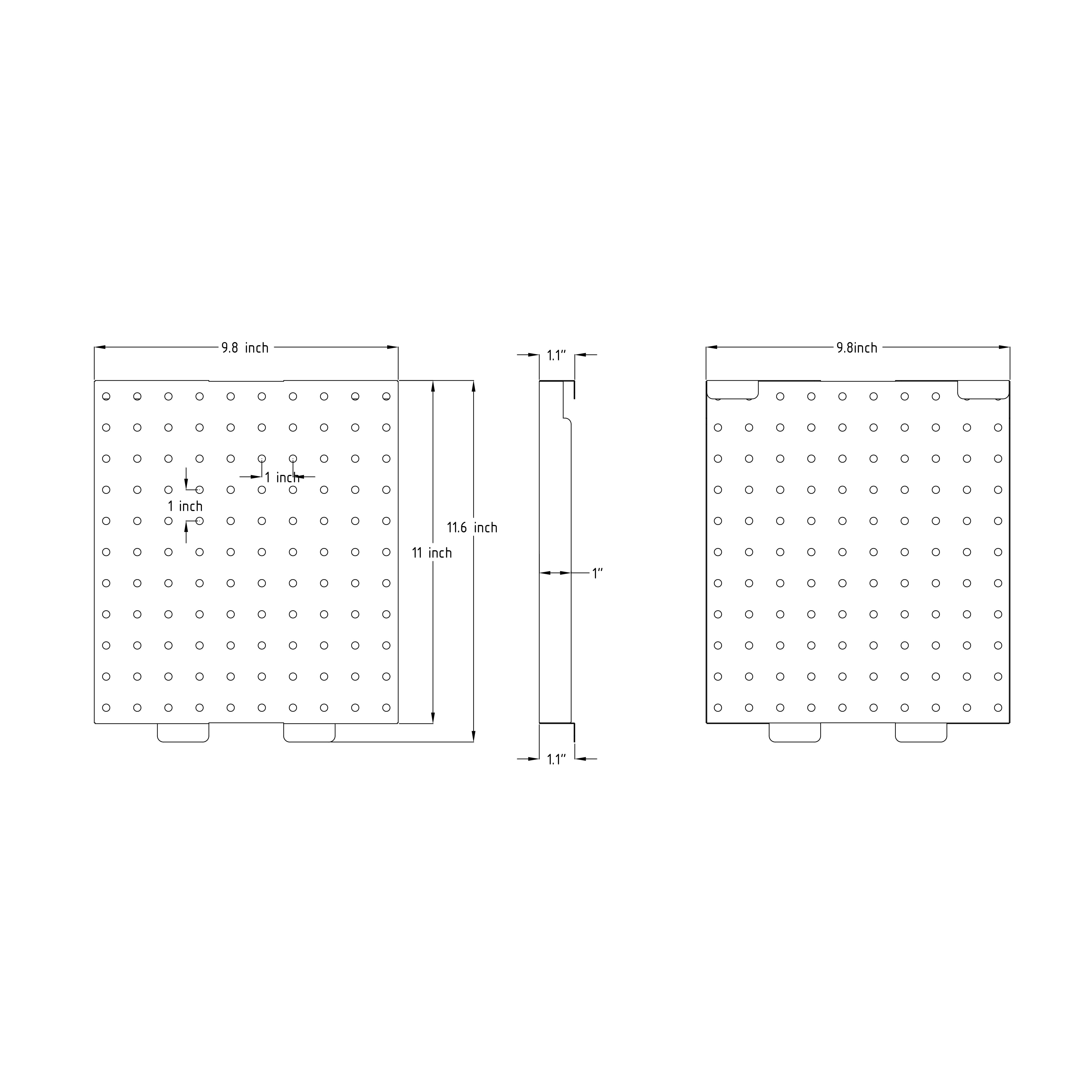 Lexington Cart Pegboards by Simply Tidy - Metal Pegboards with 5 Hooks for Extra Craft Storage – Easy Side Attachment for Organizing Tools & Accessories - 2 Count