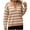 DT--Khaki, variant on Unisex Striped Half-Zip Sweater, Long Sleeve, Casual Office & Outdoor Wear, Warm Wool Blend, Plus Size Friendly