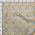 thumbnail image 3 of oneOone Organic Cotton Poplin Twill Fabric Line|Chevron & Triangle Geometric Print Fabric By The Yard 42 Inches Wide, 3 of 4