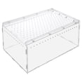 thumbnail image 1 of Reptile Feeding Box Breeding Box Lizard Gecko Snake Habitat Cage Transparent Acrylic Reptile Pet House, 1 of 5