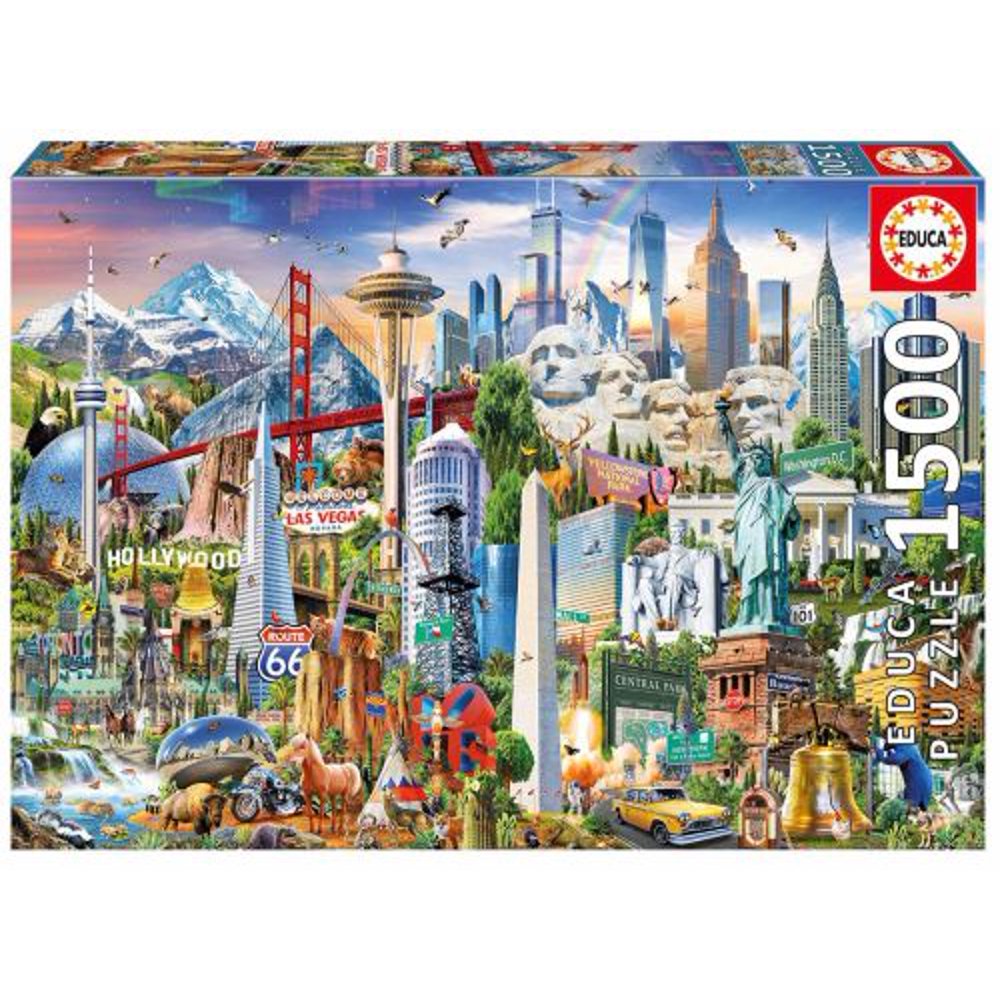 EDUCA BORRAS PUZZLE North America Landmarks 1500 Piece Puzzle Walmart