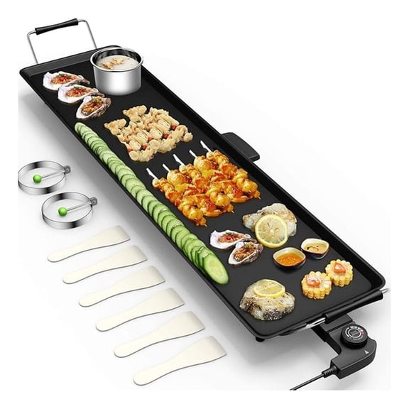 Electric Griddle Teppanyaki Grill, 35" Nonstick Countertop Grill with Adjustable Temp