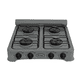 thumbnail image 1 of Parrilla de Mesa, FRAGA P706, 4 Quemadores, Porcelanizada, Encendido Manual, Gas L.P., Hecho en México., 1 of 4