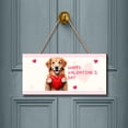 thumbnail image 2 of Happy Valentine's Day Golden Retriever Brings Love Heart Landscape Wood Sign Goldens Dog Lover Gifts Idea Hanging Wall Home Decor - 02028, 2 of 5