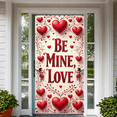 thumbnail image 6 of LUUFILx Be Mine Love Banner Valentines Day Decorations Romantic Backdrop Party Supplies Heart Design Photography Props Background, 6 of 8