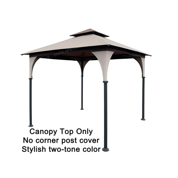 APEX GARDEN Replacement Canopy Top for Andrews/Manilla 8 ft. x 8 ft. Soft Top Gazebo Model# L-GZ375PST (Fabric Top Only)