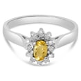 thumbnail image 6 of 10k White Gold Oval Citrine And Diamond Ring, 6 of 6