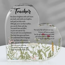Teachers Appreciation Gifts for Women Acrylic Heart Teacher Paperweight Keepsake Gifts Teacher Thank You Gift for Valentines Teacher Gifts Coach Assistant Office Desk Decor