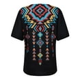 thumbnail image 5 of Womens Clothes Womens Summer Tops  Women Summer Loose Print Round-Neck T-Shirt Short Sleeve Casual Blouse, 5 of 9