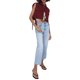 thumbnail image 2 of VISgogo Chaleco con cuello vuelto para mujer, tops cortos sin mangas de color liso con botones, verde militar/negro/marrón/rojo vino VISgogo  moda, 2 of 9