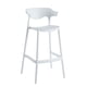 thumbnail image 1 of Banco Alto Top Living Minimalista con Respaldo Curvo Apto Exterior Blanco, 1 of 1