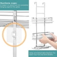 thumbnail image 6 of Over the Door Shower Caddy Bathroom Hanging Organizer Shelf with Hook & Soap Box, 6 of 7