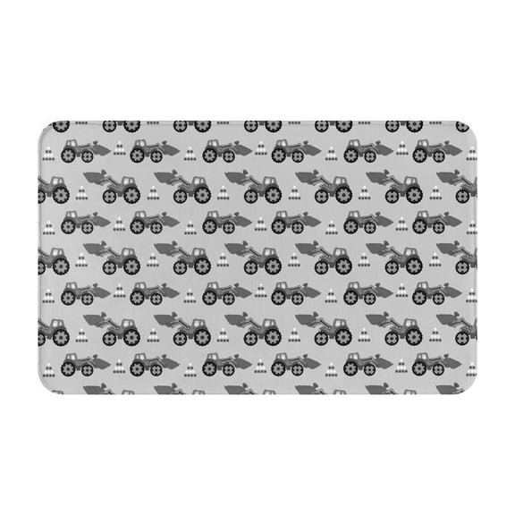 Bathroom Rugs Non Slip Washable - Gray Tractor Kitchen Mats for Floor, Area Rugs for Entryway Rugs Indoor, Laundry Bathroom Room Door Rug with Rubber Backing 20x31.5in