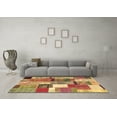 thumbnail image 3 of Ahgly Company Indoor Square Patchwork Brown Transitional Area Rugs, 4' Square, 3 of 4