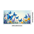thumbnail image 1 of Beautiful Blue Butterflies and Pink Flowers Background Banner Party Decorations Backdrop Photography Props Spring Events Garden Parties Wedding Decorations, 1 of 4