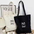 thumbnail image 1 of Canvas Bag Shoulder Handbag Large Capacity Tote Bag Student Book Class Messenger Bag, 1 of 6