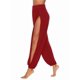 thumbnail image 2 of Pantalones Harén con Abertura Alta para Mujer, Pantalones Harén Hippies. Vino Tinto XXL, 2 of 7