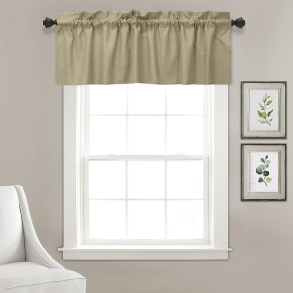 Vargottom Plain CottonValance, Decorative Window Rod PocketValanceHalf Drape For Kitchen Window 2 Panel,30x36 Inches, Cream