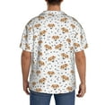 thumbnail image 3 of Uemuo Labrador Retriever Dog Pattern Cotton Linen Short Sleeve Shirts,Casual Lightweight Button Down Shirts,Vacation Beach Summer Tops-Small, 3 of 7