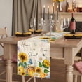 thumbnail image 2 of Table Runners 72 Inches Long Dress Scarves, Yellow Sunflowers Farmhouse Kitchen/Dining Table Runner, Coffee Tablerunners, Floral Bees Elegant Pastoral Botanical 16x72 Inch, 2 of 9