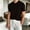 Black, variant on COSFO Ribbed Men Tee Shirts Black Short Sleeve Summer Shirt Ice Silk Pullover Slim Fit Casual Crew Neck Tops