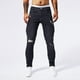 thumbnail image 5 of Pantalones largos para hombre, casuales, de moda, con bolsillos perforados, color sólido, elásticos, ajustados, de pierna corta, de mezclilla, pantalones para hombre, 5 of 5