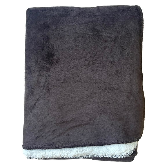NorthCrest Home Sherpa Micromink Chocolate Brown Oversized Soft Throw Blanket