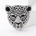 thumbnail image 5 of Unisex Leopards Shaped Brooches Rhinestone Leopard Pin Animal Lapel Pins Office Party Friend Accessories For Women (Silver), 5 of 7
