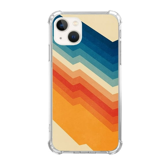 Retro 70s Color Case for iPhone 13 Mini,Aesthetic Art Design TPU Shock-proof Cover Case