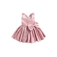 thumbnail image 1 of Xingqing Robe Formelle en Satin pour Bébé Fille Nœud Princesse Anniversaire Robe de Concours Peau Rose 7-8 Ans, 1 of 9