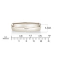 thumbnail image 3 of Men's 10K Solid Gold Wedding Band, 5mm, Classic Fit, High-Polish Ring, 10K White Gold (Stamped for Authenticity), Size 13, 3 of 10