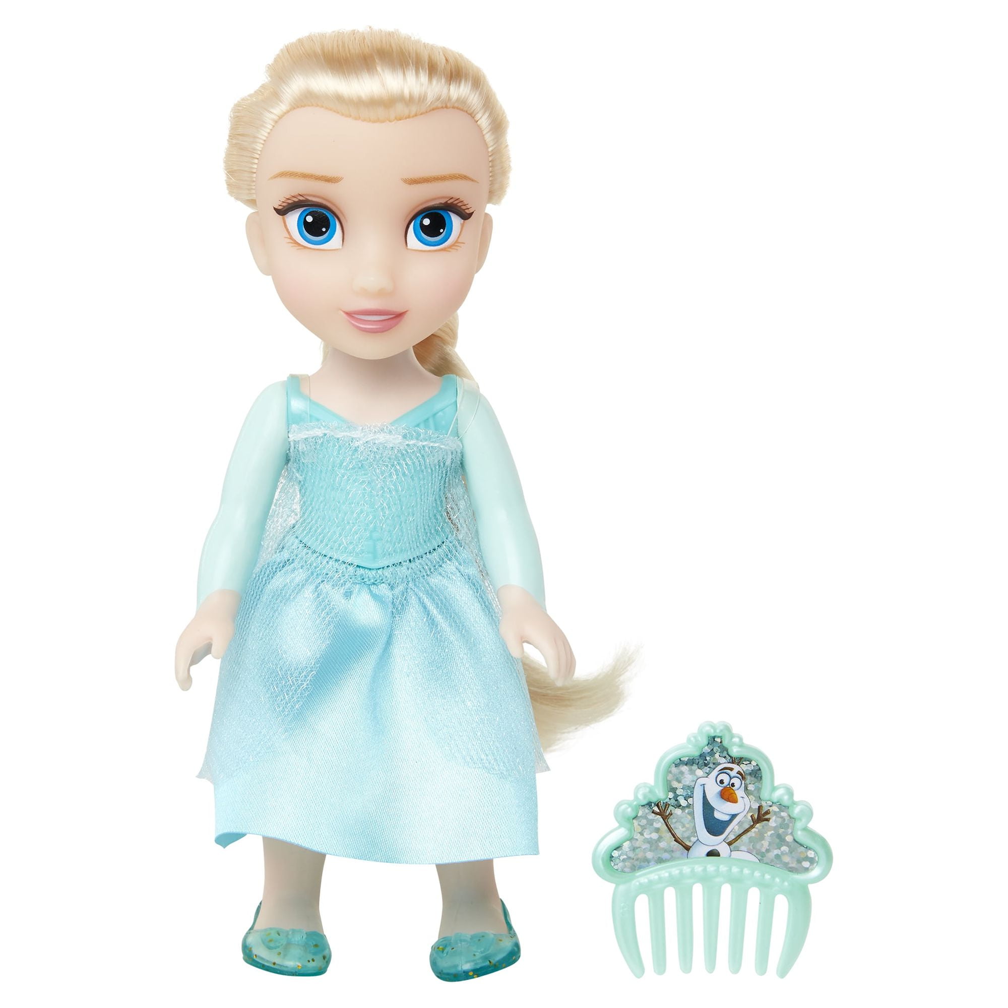 Disney Store Official Princess Elsa Classic Doll for Kids, Frozen 2, 11½  Inches, Includes Golden Brush with Molded Details, Fully Posable Toy Figure