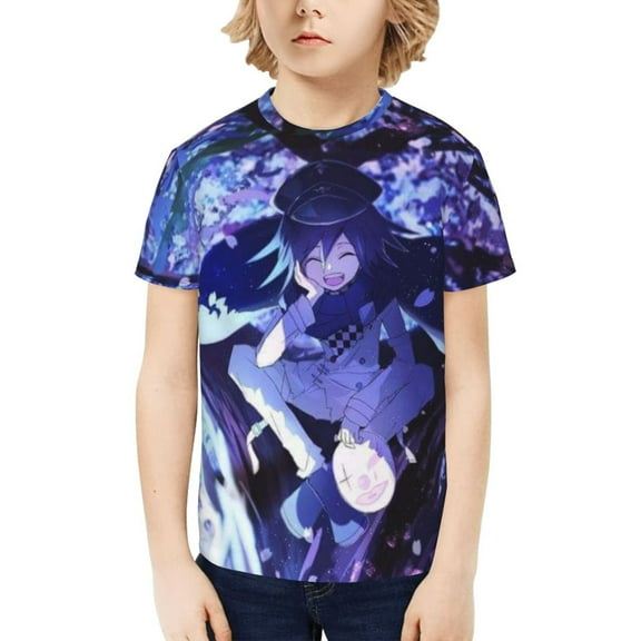 Danganronpa Kokichi Oma Kids T-Shirt 3d Printed Graphic T-Shirts Boys And Girls Short Sleeve Shirts For Youth Kids X-Small