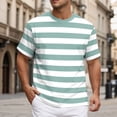 thumbnail image 2 of Men's Short Sleeved Crew Neck T Shirt Casual Top Loose Fit Athletic Running Gym Workout Tee Tops L Light Green Men's Short Sleeved T Shirt, 2 of 7