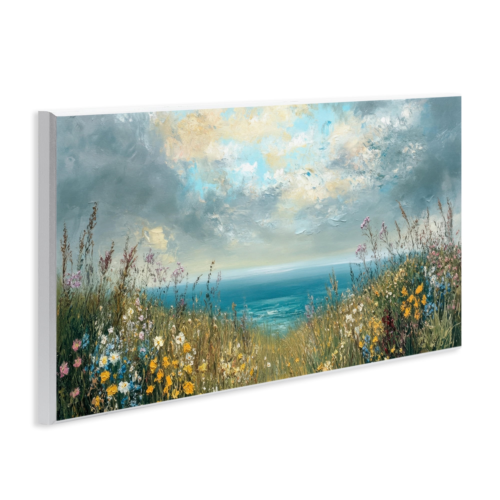 Stupell Industries Scenic Coastal Flowers In Bloom Wall Plaque Art, design by Petal Prints Design