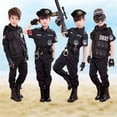 thumbnail image 2 of Disfraces De Policía De Tráfico Cosplay Para Niños Pequeños Halloween Carnaval Fantasía Militar Unform Regalo De Cumpleaños \, 2 of 4