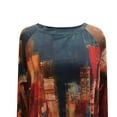thumbnail image 5 of ICHUANYI Clearance Women's Printing Loose Casual Fashion Long Sleeve T-shirt Blouse Tops(Red, XXL) ICHUANYI WER2023080801397, 5 of 5