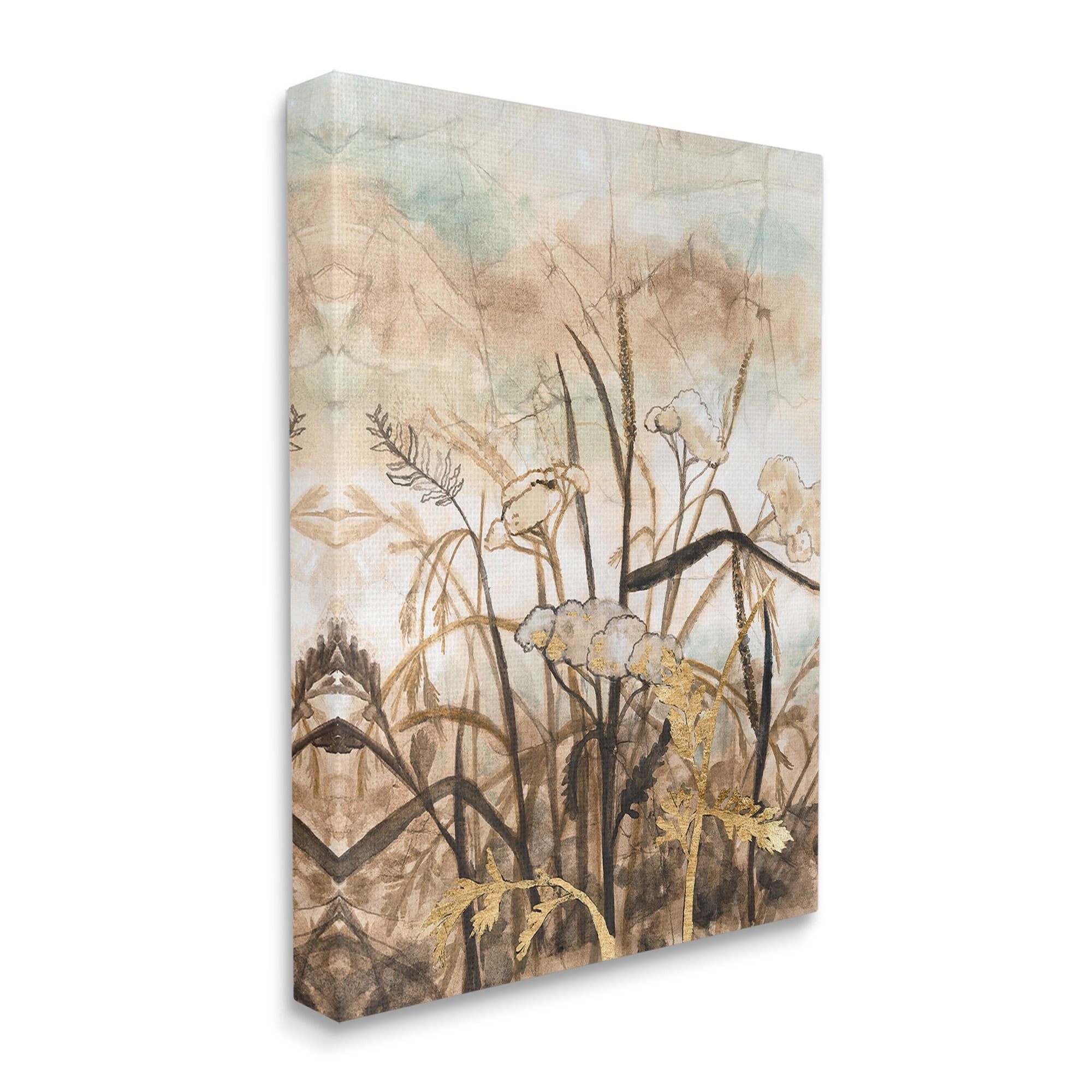Stupell Industries Abstract Neutral Landscape Landscape Painting Gallery Wrapped Canvas Art Print Wall Art, 30 x 40