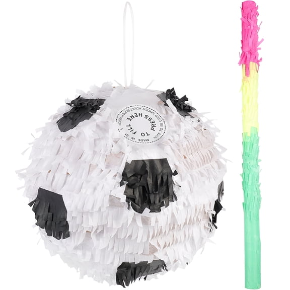 BESTSKY 2-Pack Football Pinatas with Sticks for Birthday Parties and Celebrations