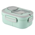 thumbnail image 2 of Foqnuq Stainless Steel Insulated Bento Box, Layered Portable Lunch Container, Compartmentalized Food Storage with Spoon for Work, Outdoor Camping, and Travel, 2 of 8