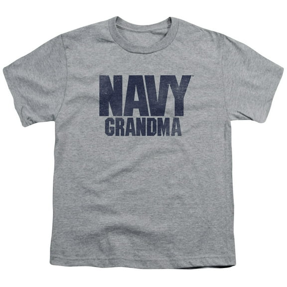 Navy - Grandma - Youth Short Sleeve Shirt - Small