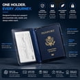 thumbnail image 4 of DEZEN Leather Passport Holder and Vaccine Card Protector - Travel Wallet Black- Pack 3, 4 of 10