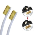 thumbnail image 3 of 2 Pcs Plastic Handle Cleaner Tool Copper Wire Brush Industrial Toothbrush, 3 of 9