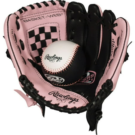 Rawlings 9.5" TBall Glove and Ball- Pink