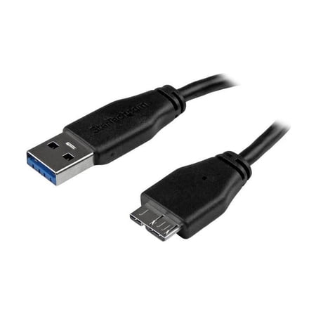 UPC: 0065030859165 | StarTech.com 15cm (6in) Short Slim SuperSpeed USB 3.0 A to Micro B Cable – M/M
