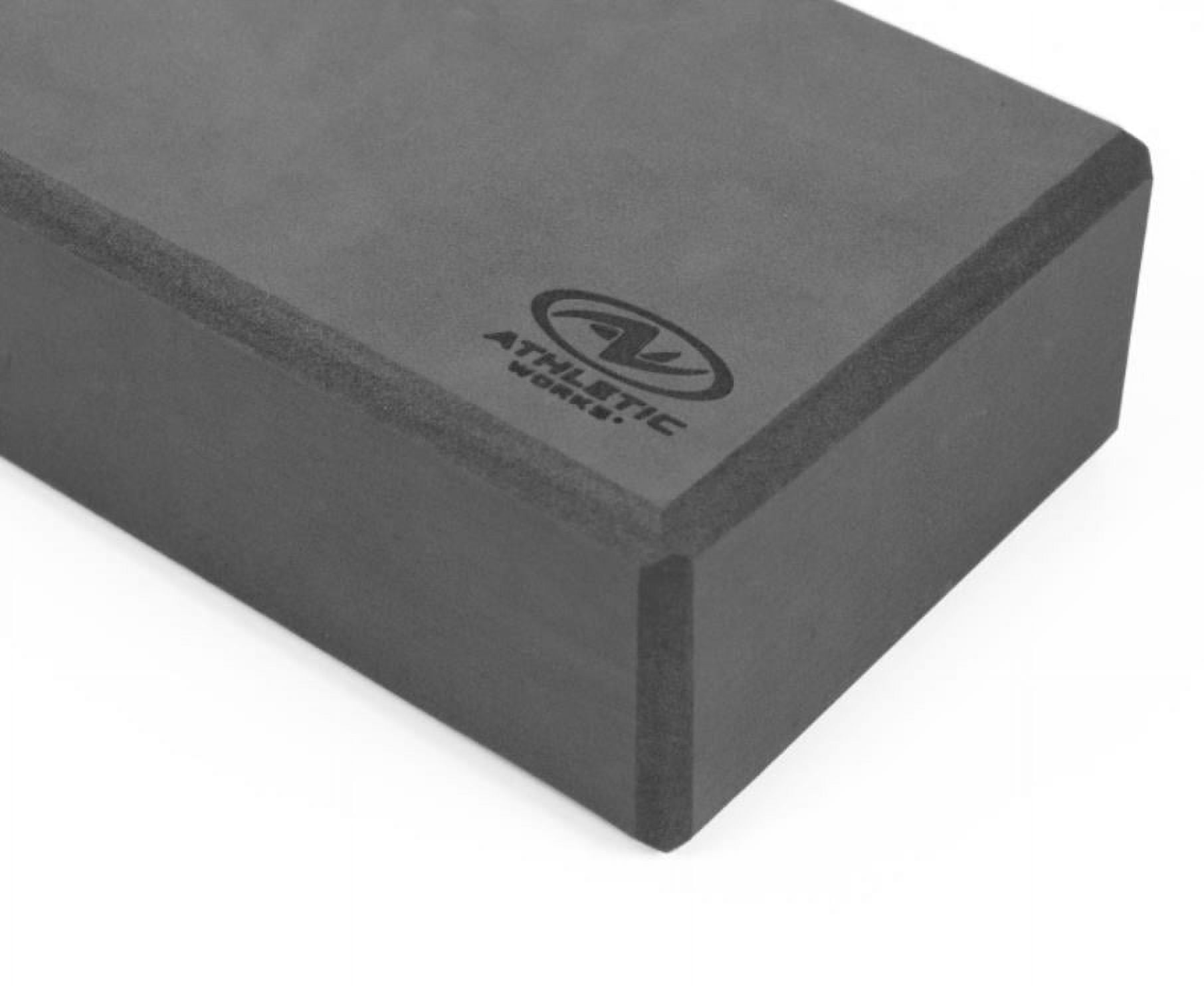 (2 pack) Athletic Works Yoga Block 9 in. x 6 in. x 3 in. EVA Foam, Dark Gray Color. Supportive & Lightweight