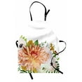 thumbnail image 1 of Anemone Flower Apron Garden Rose Dahlia Forest Meadow Bedding Plants Leaves Mix, Unisex Kitchen Bib Apron with Adjustable Neck for Cooking Baking Gardening, Salmon Fern Green Khaki, by Ambesonne, 1 of 3