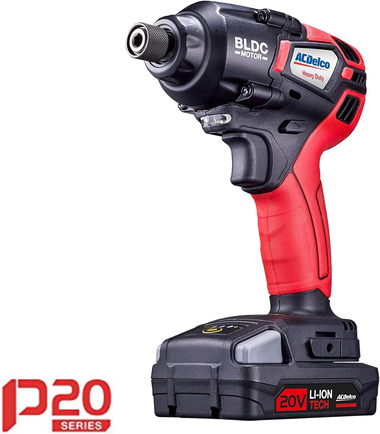 ACDelco, ARI20173-PM P20 Series 20V Cordless Li-ion 1/4” 162 ft-lbs. Heavy Duty Brushless Impact Driver Tool Kit