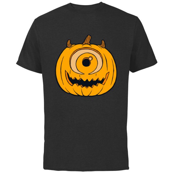 Disney and Pixar's Monsters, Inc. Mike-O'-Lantern - Short Sleeve Cotton T-Shirt for Adults - Customized-Black